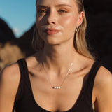Three Pearl Pendant Necklace 