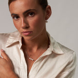 Three Pearl Pendant Necklace 