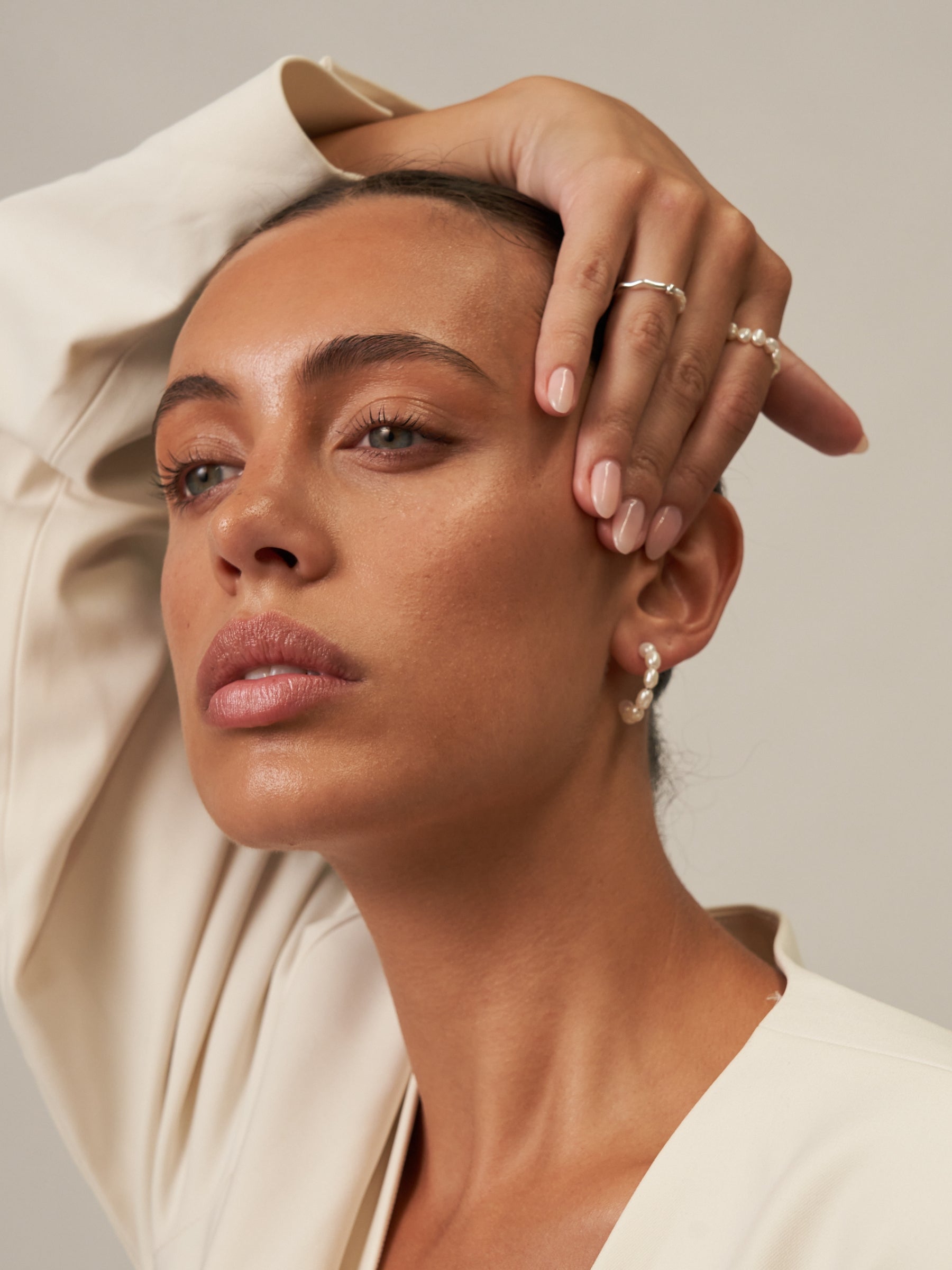 Continual Pearl Hoop Earrings