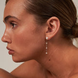 Four Pearl Drop Dangle Earrings 