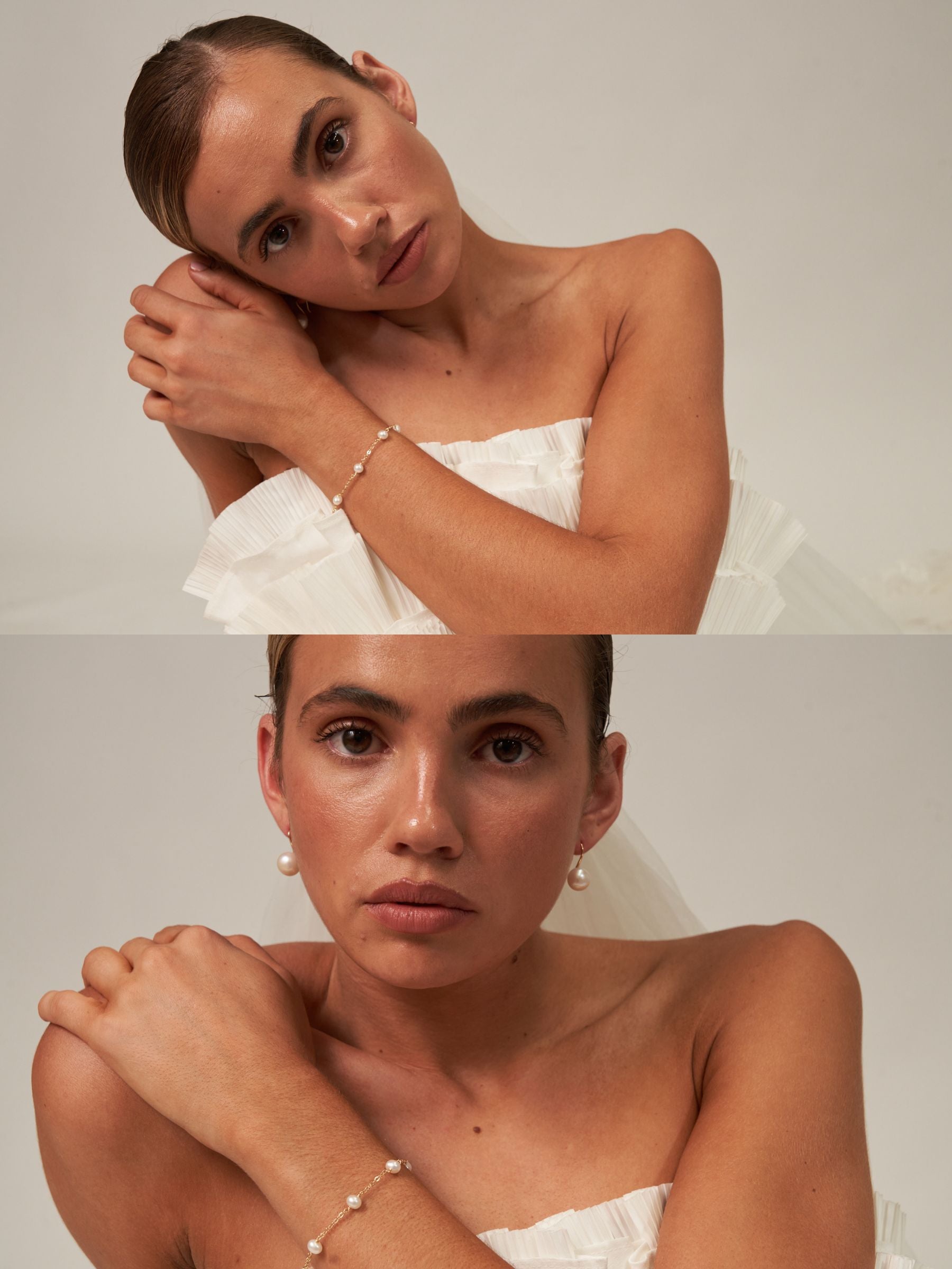 Five Pearl Gold Bracelet