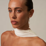 Five Pearl Large Drop Dangle Earrings