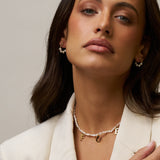 Four Pearl Cluster Hoops 