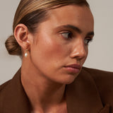 pearl drop earring gold