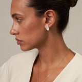 Large Baroque Pearl Stud Earrings