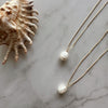 Keshi pearl gold necklace