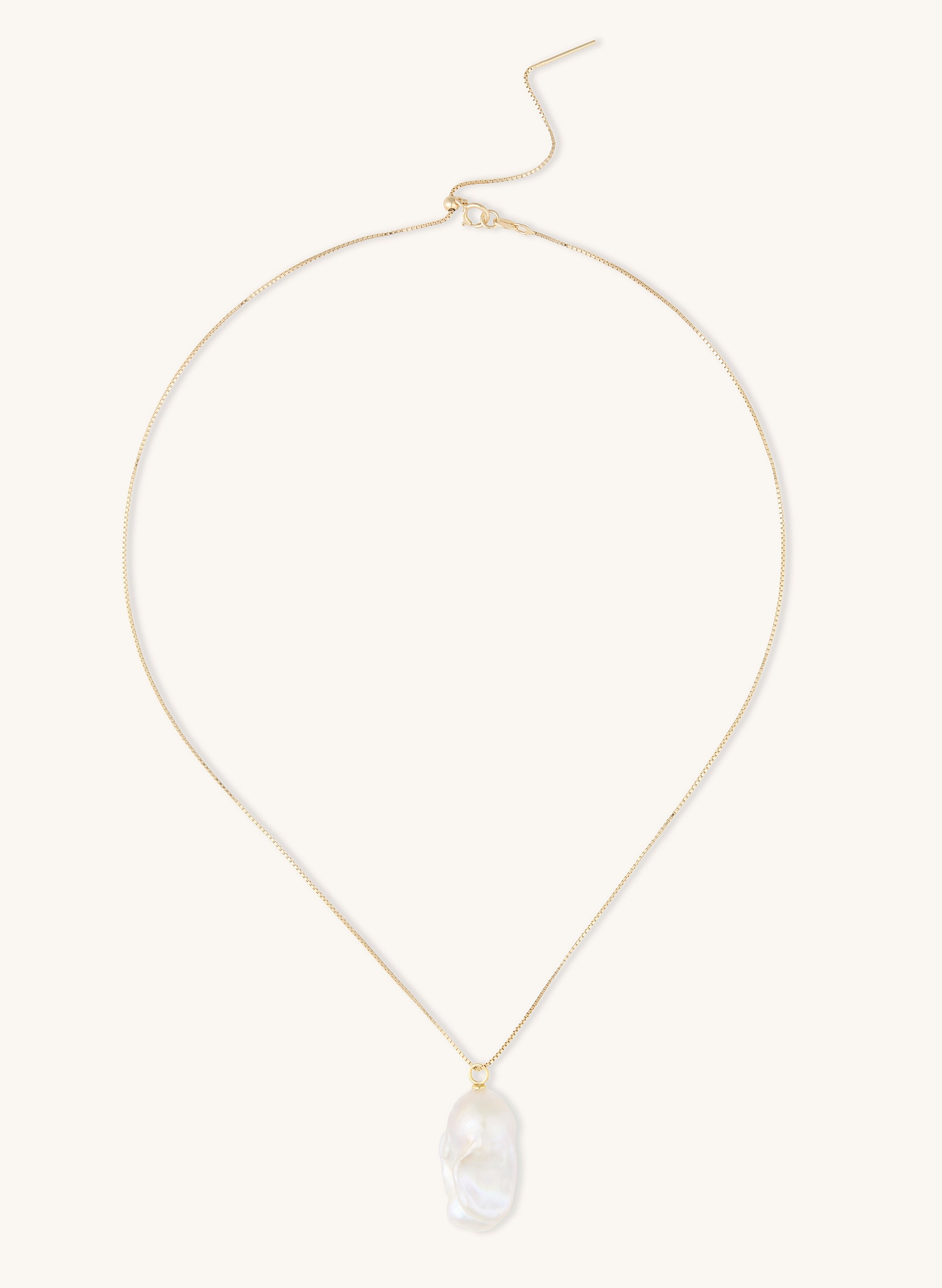 Adjustable Large Fireball Baroque Pearl Necklace