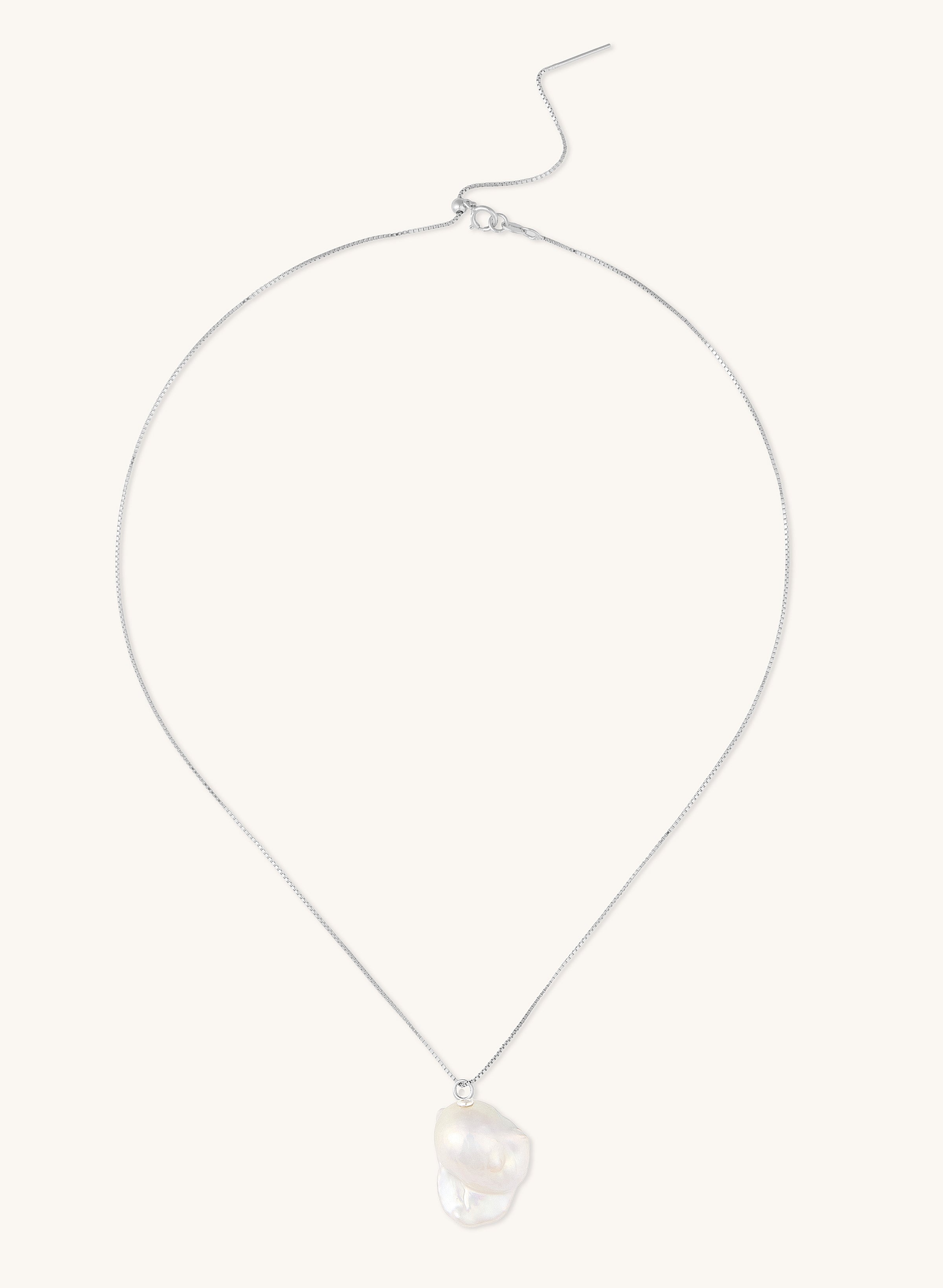 Adjustable Large Fireball Baroque Pearl Necklace