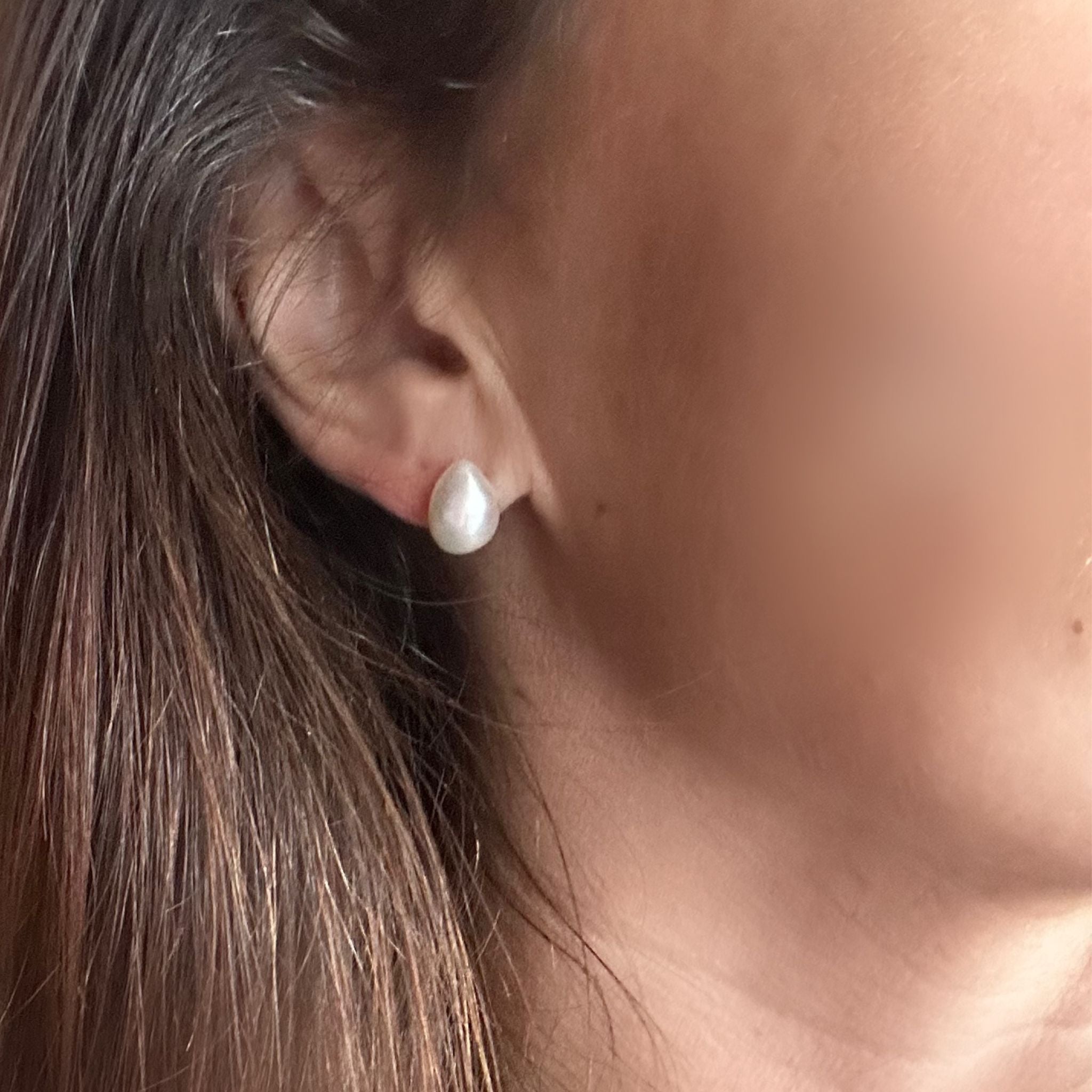  keshi pearl stud earrings