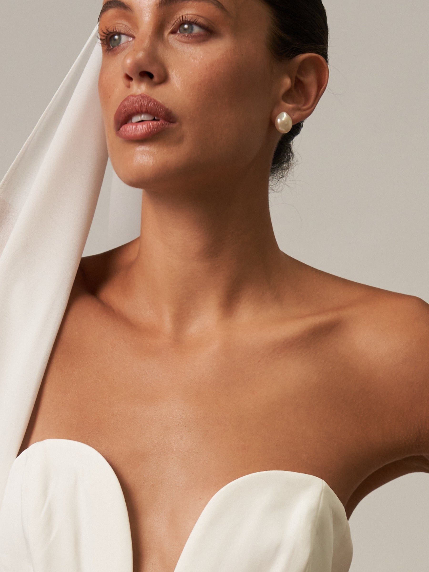 Keshi Pearl Stud Earrings