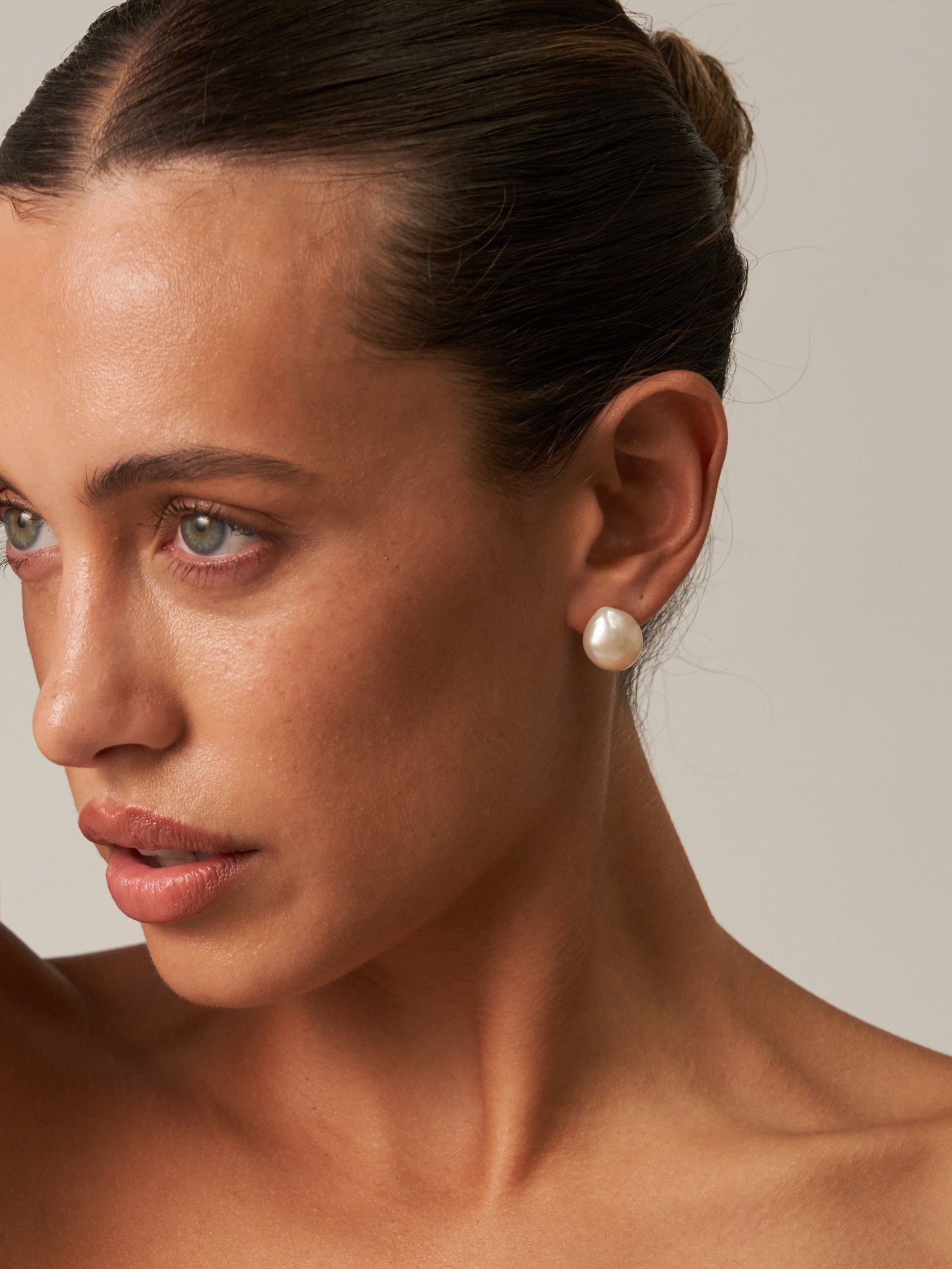 Keshi Pearl Stud Earrings