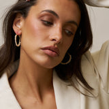 Large Hoop Earring adorned with Pearls