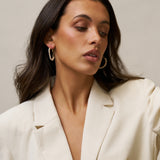 Large Hoop Earring adorned with Pearls