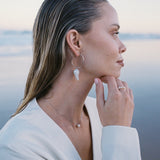 Large Fireball Baroque Pearl Hoop Earrings