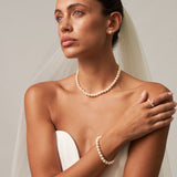 Round Pearl Strand Choker Necklace
