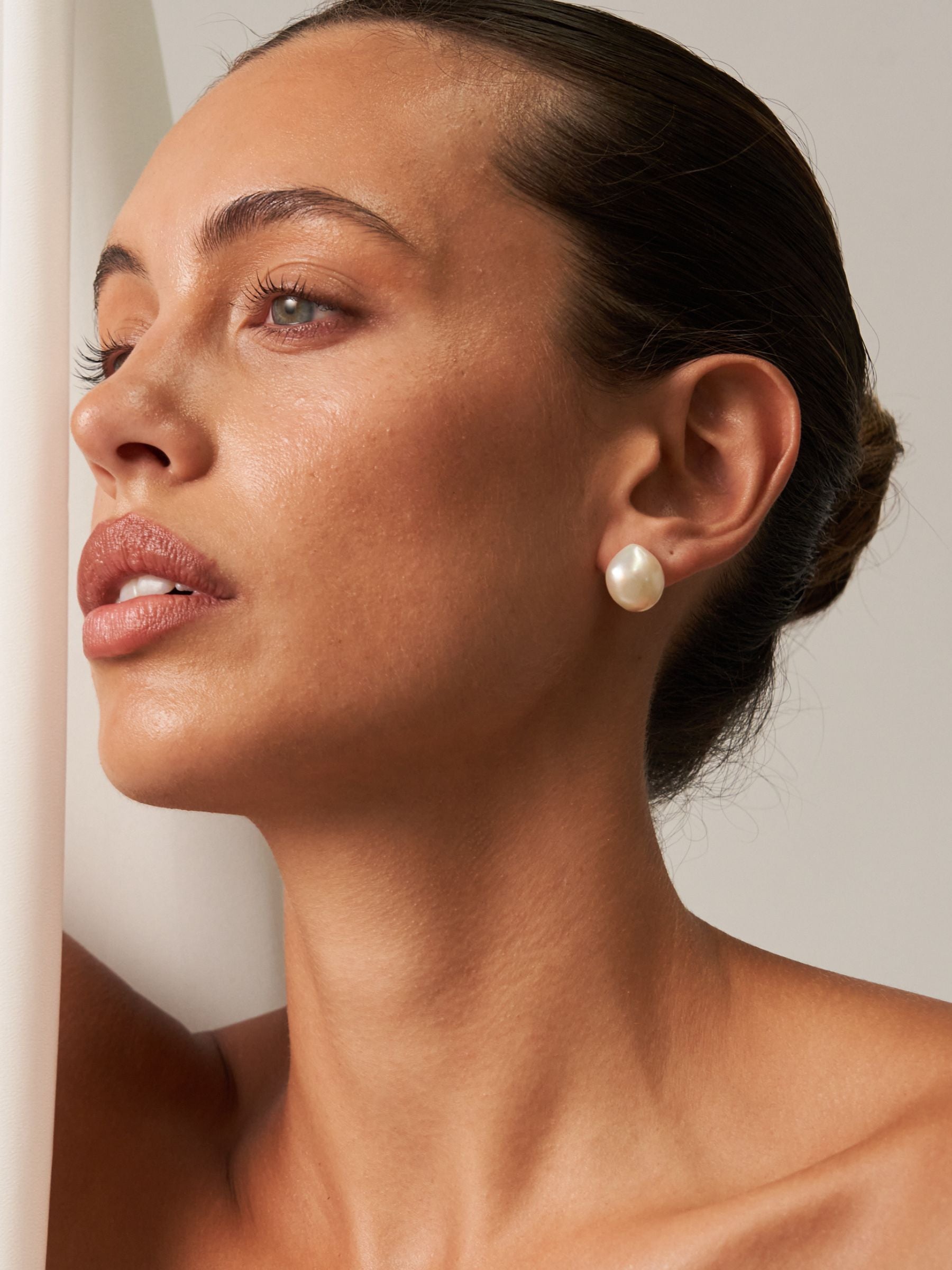 Keshi Pearl Stud Earrings