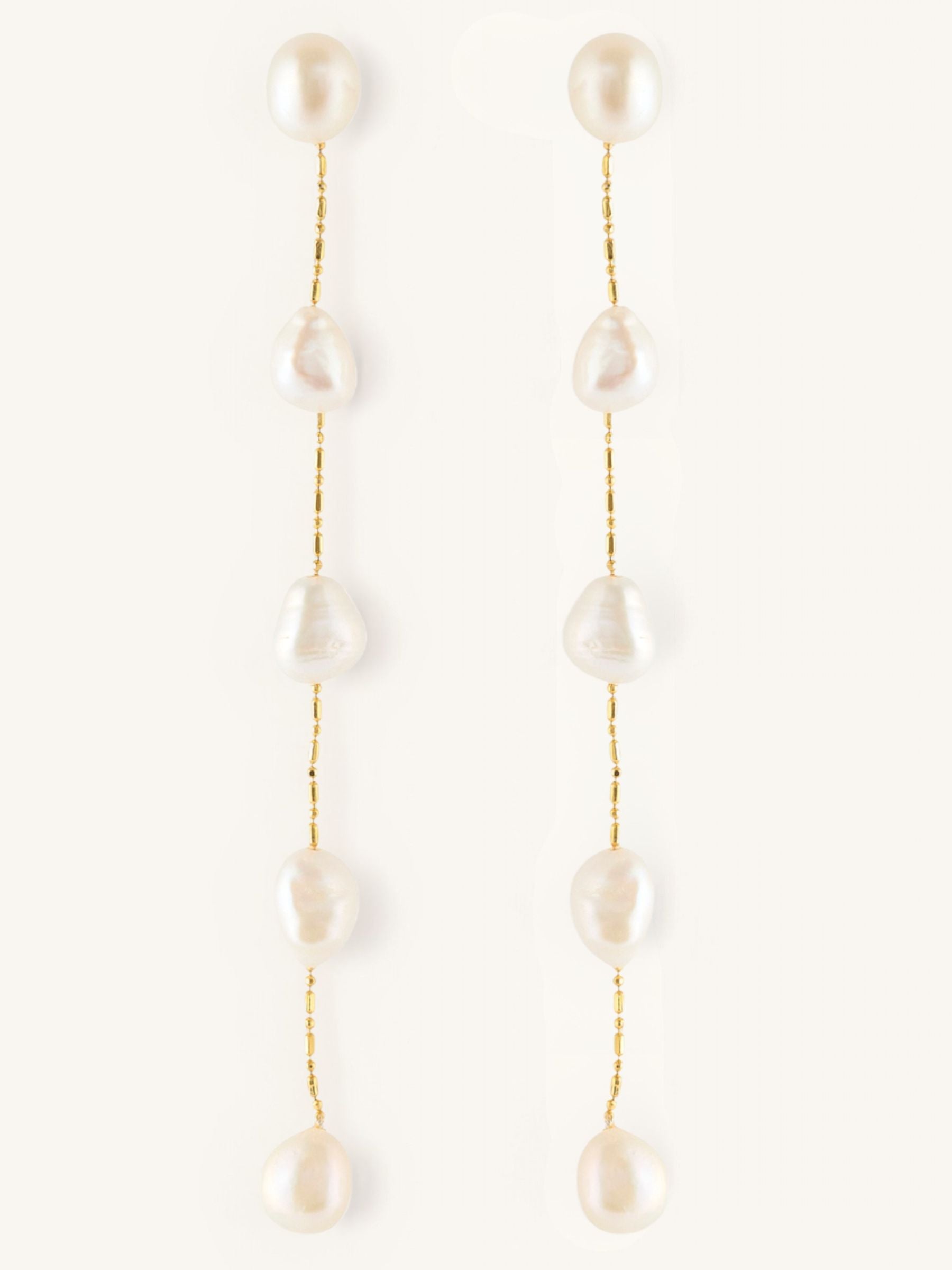 Drop Dangle 5 pearl earrings
