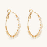 Odette | Seed Pearl Large Hoops