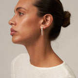 Seven White Pearl Drop Earrings