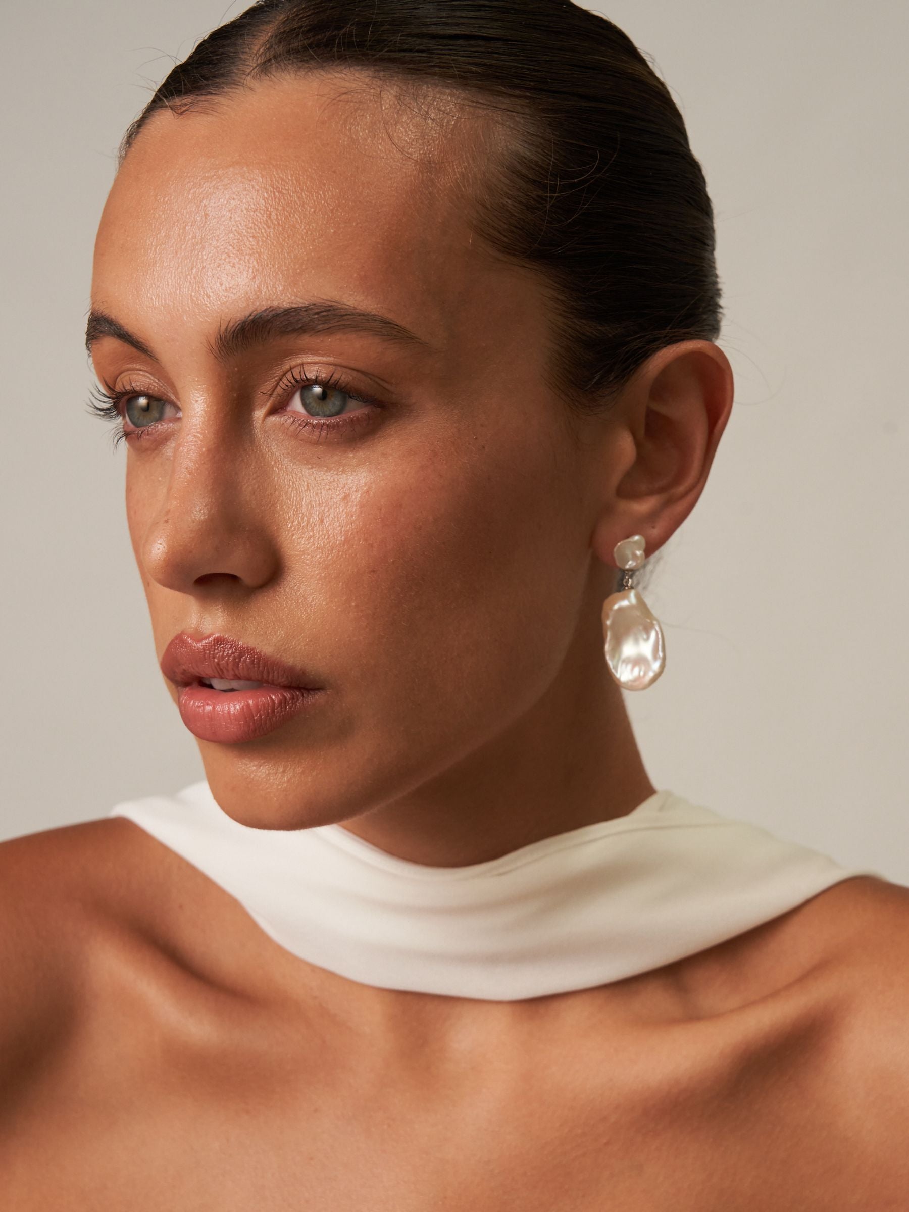 Large Baroque Pearl Drop Earrings