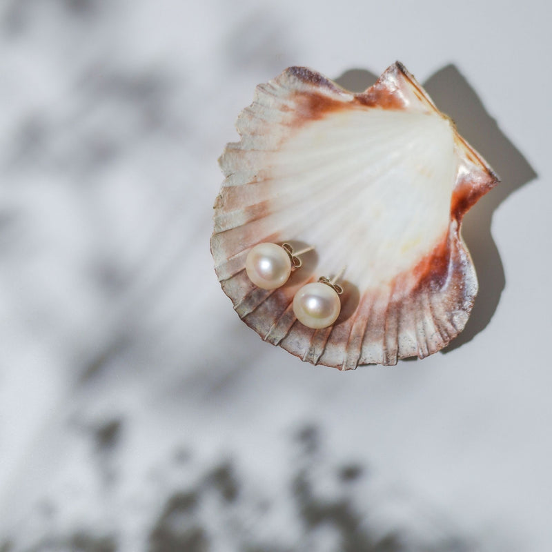 White Pearl Studs