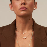 Single Pearl Choker Necklace in Gold