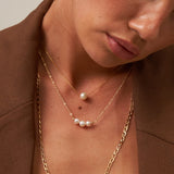 Single Pearl Choker Necklace in Gold