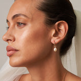 Small Pearl Hoop Earrings