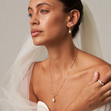 Small Pearl Hoop Earrings