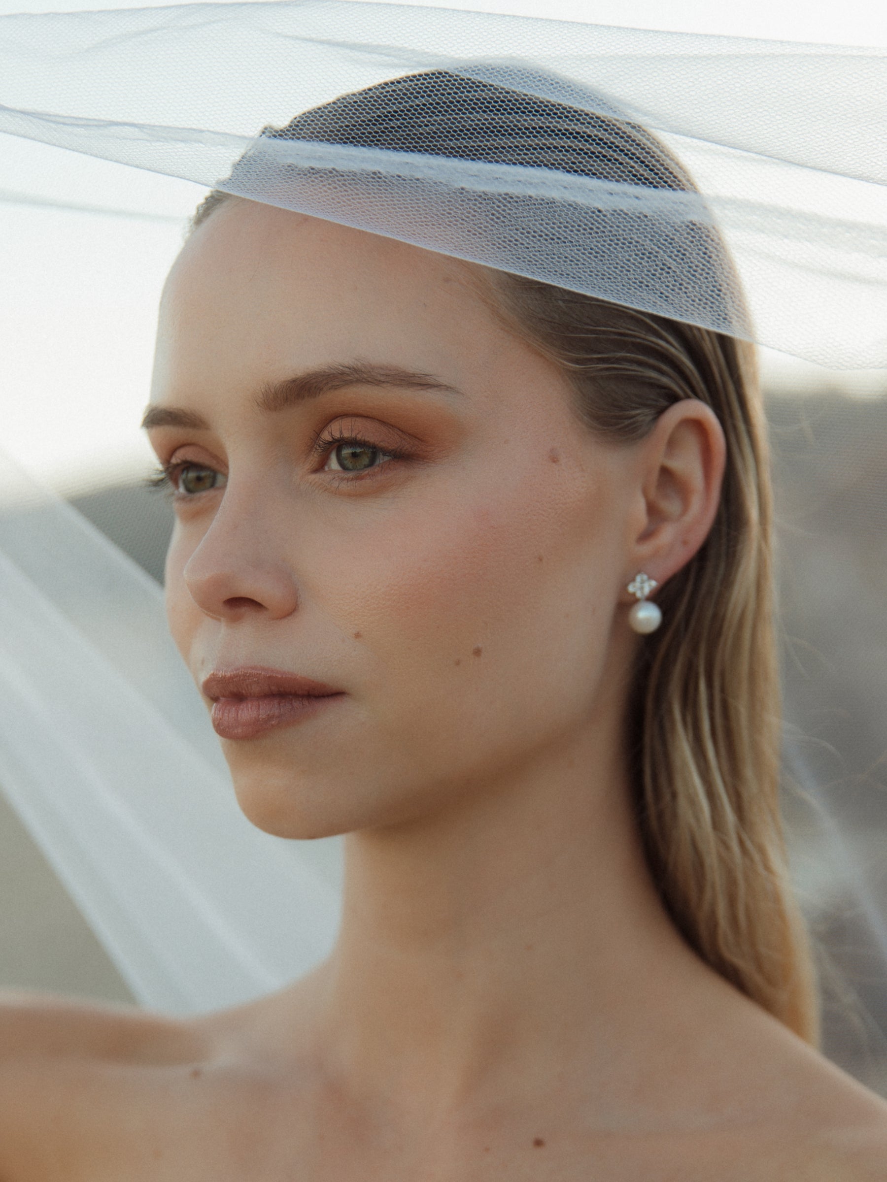 Crystal Pearl Drop Earrings