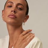 Round Frosted Pearl Hoop Earrings