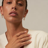 Round Frosted Pearl Hoop Earrings