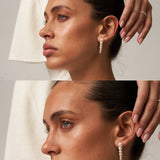 Seven White Pearl Drop Earrings