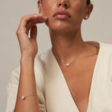 Single Pearl Choker Necklace in Silver