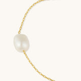 Single Pearl Bracelet Gold
