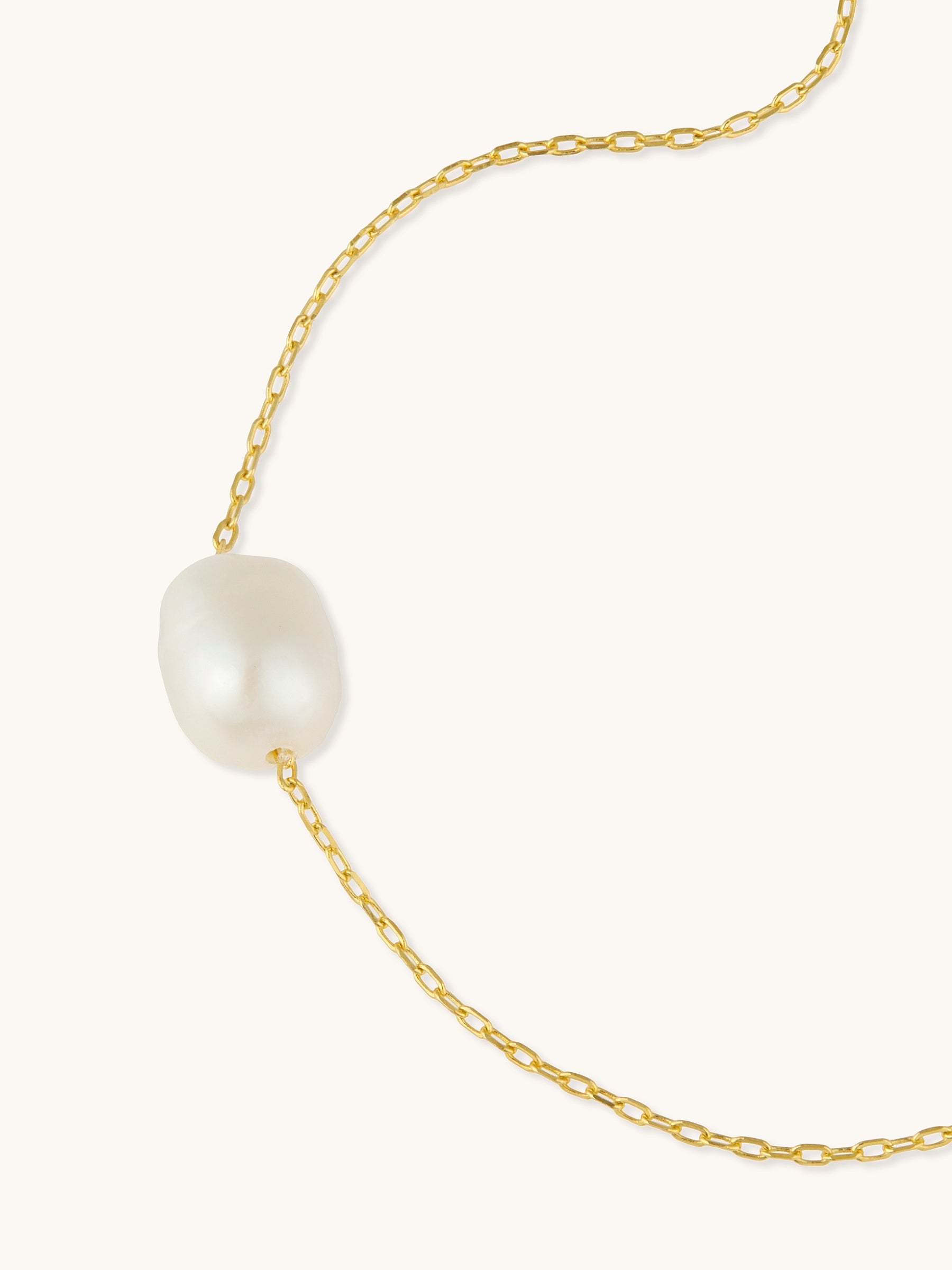 Single Pearl Bracelet Gold