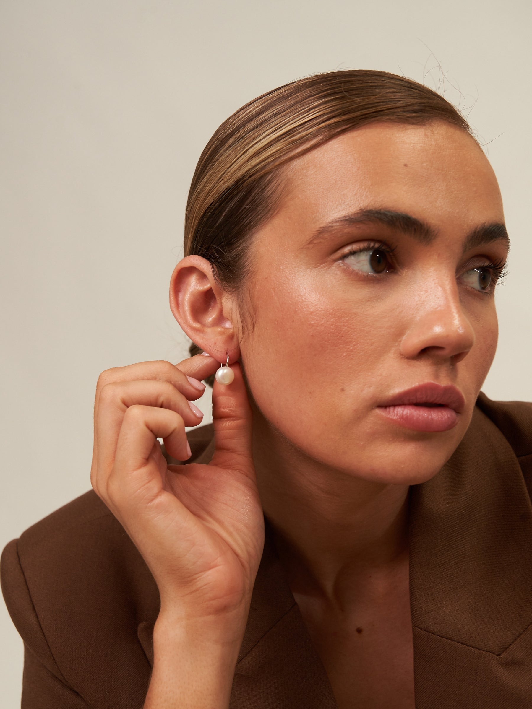 Pearl Drop Arch Earrings