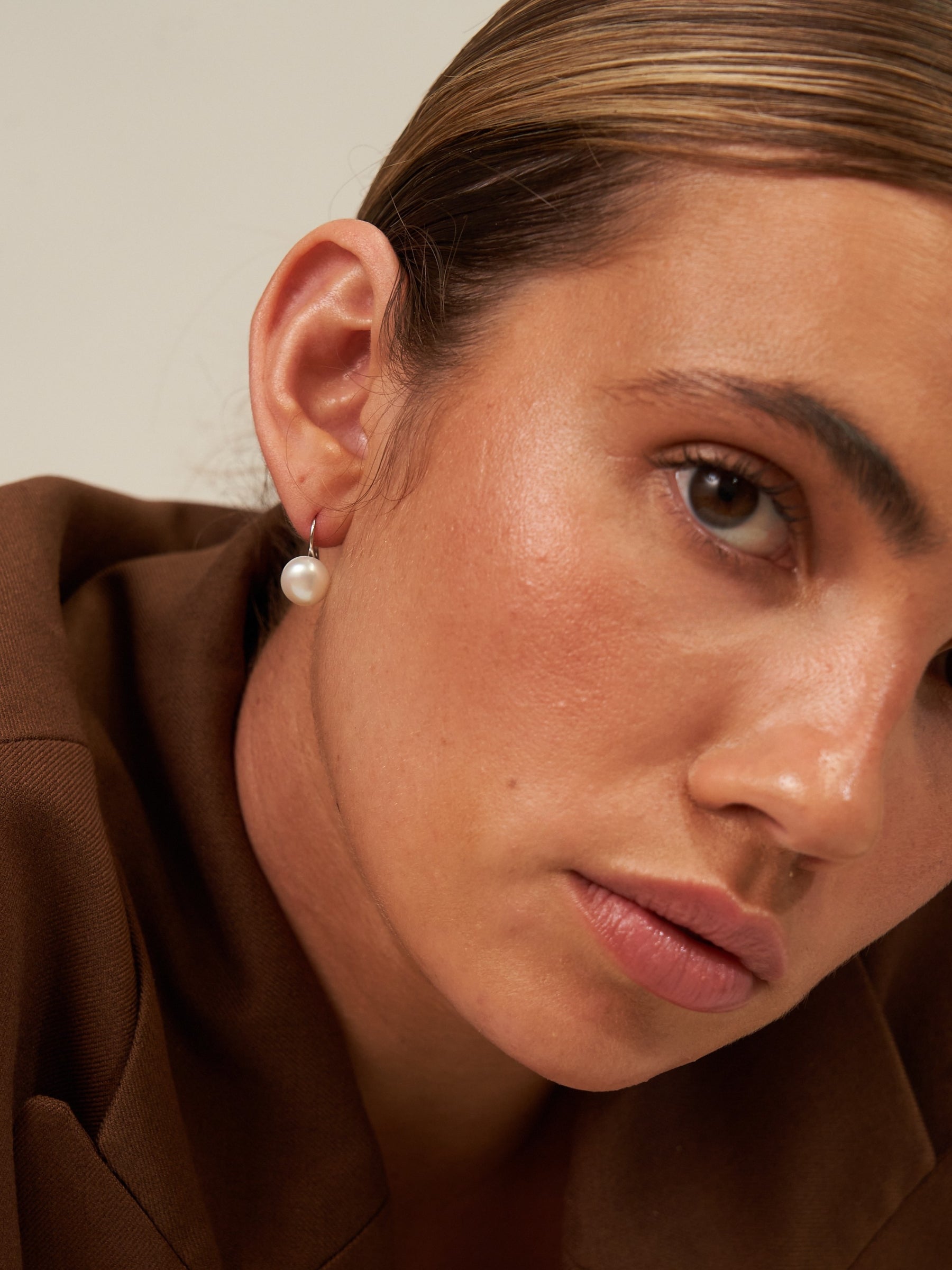 Pearl Drop Arch Earrings