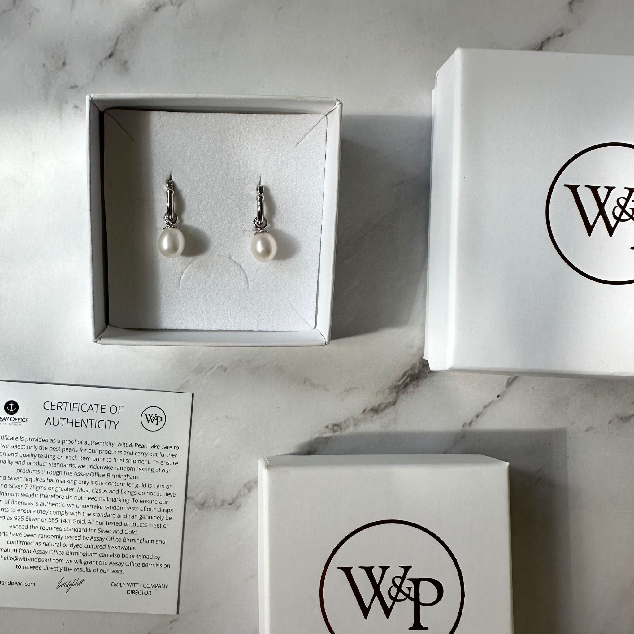 Small Pearl Hoop Earrings