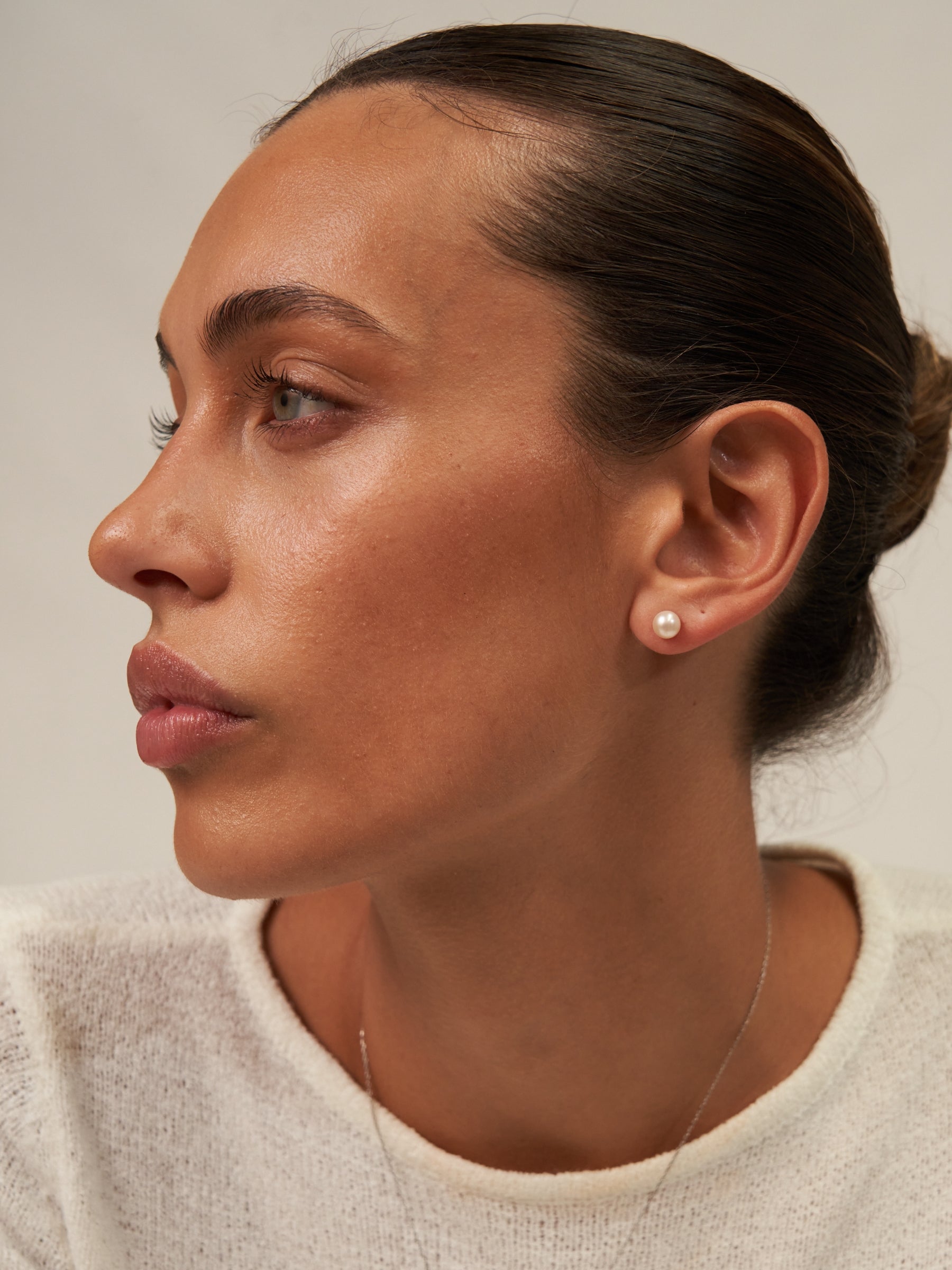 Small pearl stud earrings