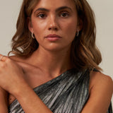 Chunky Midi Pearl Hoop Earrings