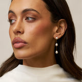 Three Pearl Drop Earrings