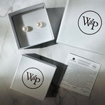 White Pearl Stud Earrings