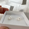White Pearl Stud Earrings