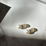 White Pearl Stud Earrings