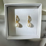 Small Pearl Hoop Earrings
