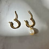 Small Pearl Hoop Earrings