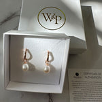 Small Pearl Hoop Earrings
