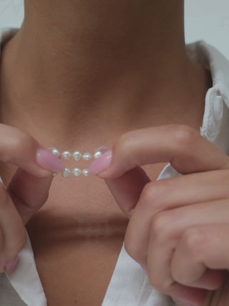 White Baroque Pearl Ring