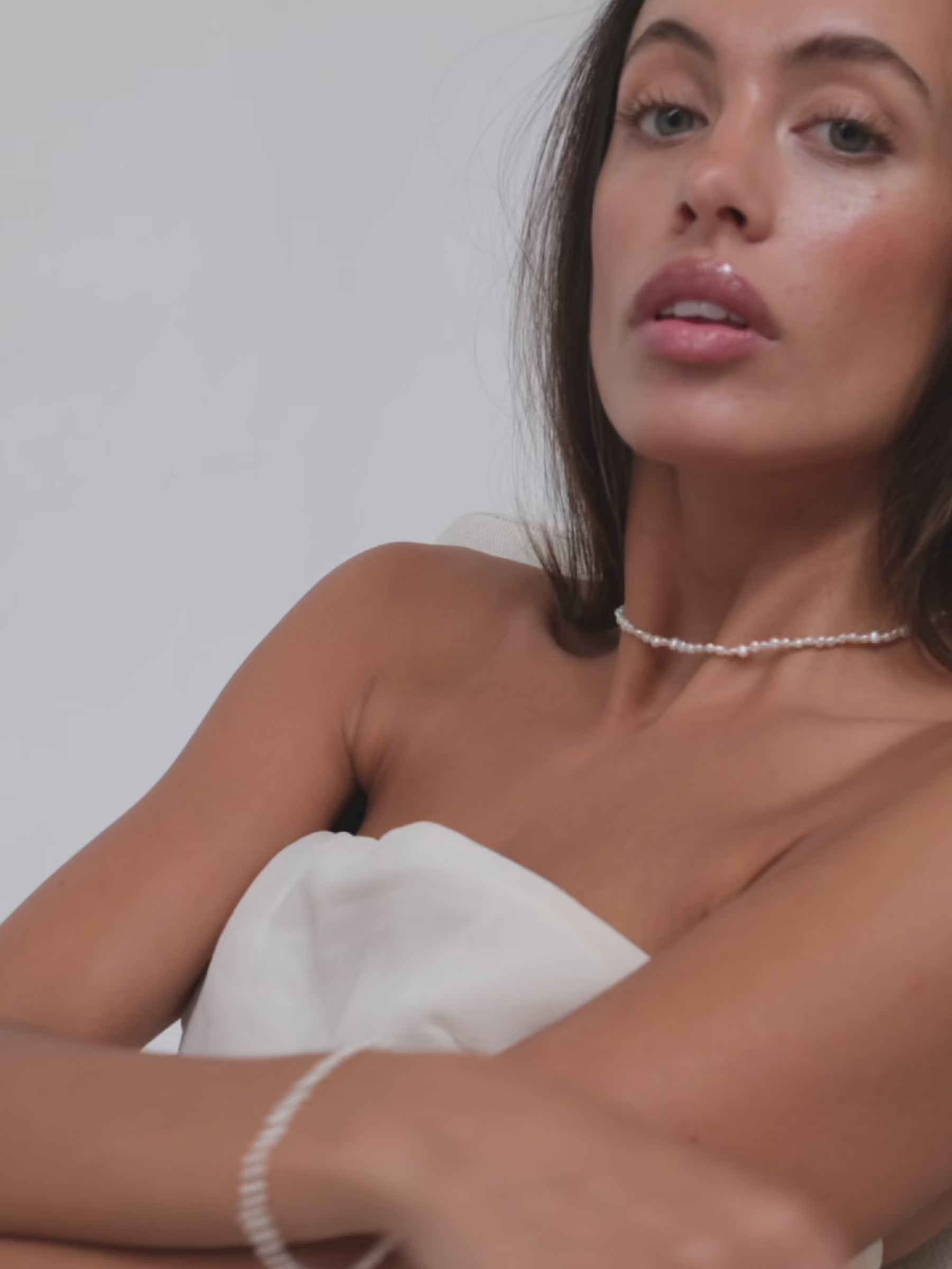 The Brixton pearl bracelet and necklace set